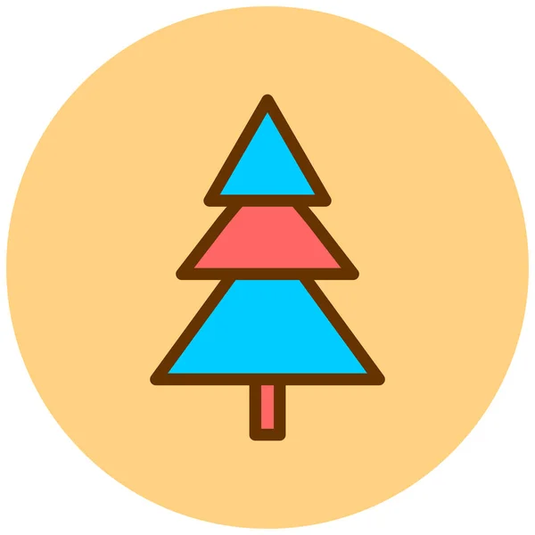 Christmas Tree Simple Illustration — Stock Vector
