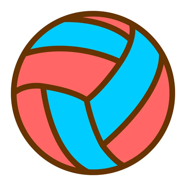 Вектор Икон Волейбольного Мяча Знак Пляжного Спорта Иллюстрация Изолированного Контура — стоковый вектор