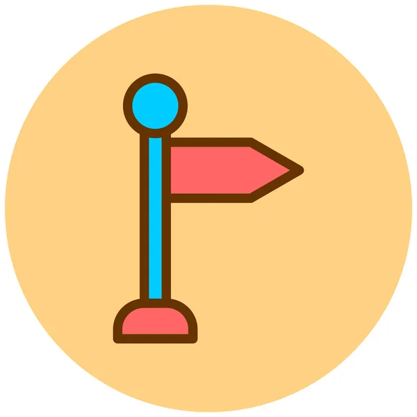 Signpost Web Icon Simple Illustration — Stock Vector