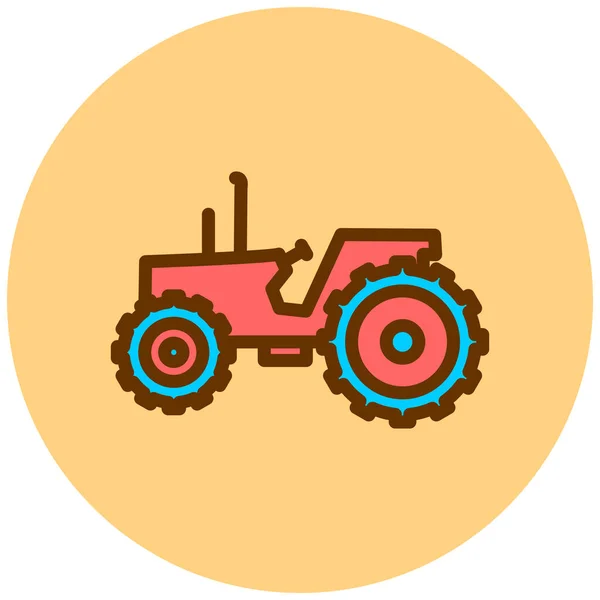 Traktor Web Symbol Einfache Illustration — Stockvektor