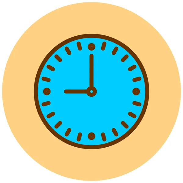 Reloj Icono Web Ilustración Simple — Vector de stock