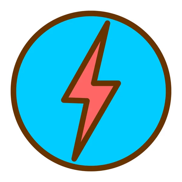 Stromversorgung Flaches Vektor Symbol — Stockvektor