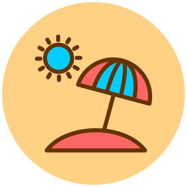 Regenschirm Web Symbol Einfache Illustration — Stockvektor