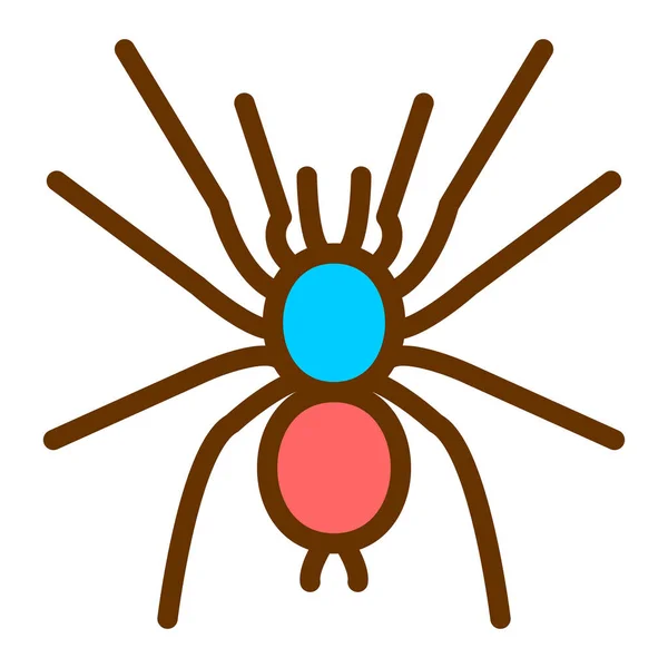 Павук Веб Іконка Проста Ілюстрація — стоковий вектор