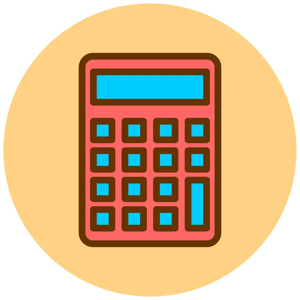 Calculadora Icono Web Ilustración Simple — Vector de stock