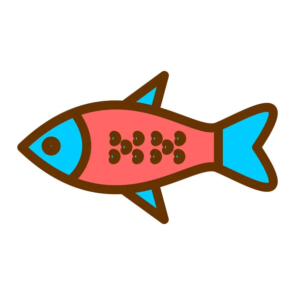 Fisch Symbol Vektor Illustration — Stockvektor