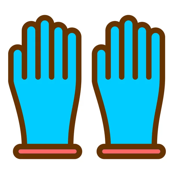 Guantes Icono Web Ilustración Simple — Archivo Imágenes Vectoriales