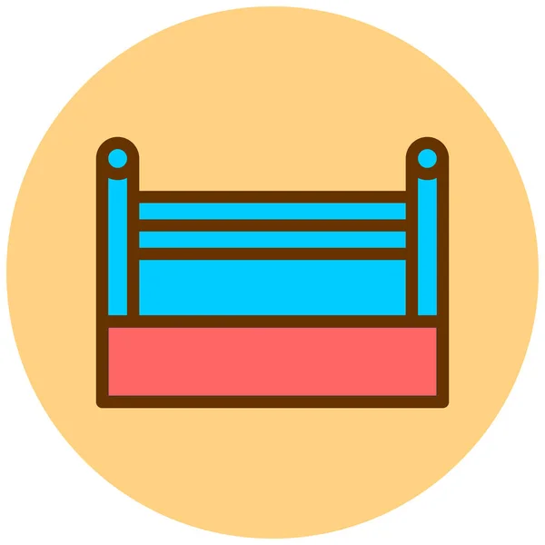 Silla Icono Web Ilustración Simple — Vector de stock