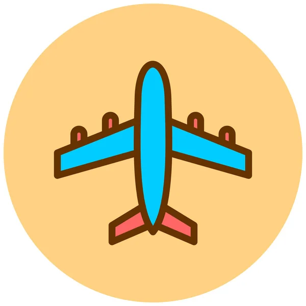 Літак Веб Іконка Проста Ілюстрація — стоковий вектор