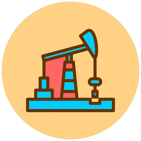 Pompa Dell Olio Semplice Illustrazione — Vettoriale Stock