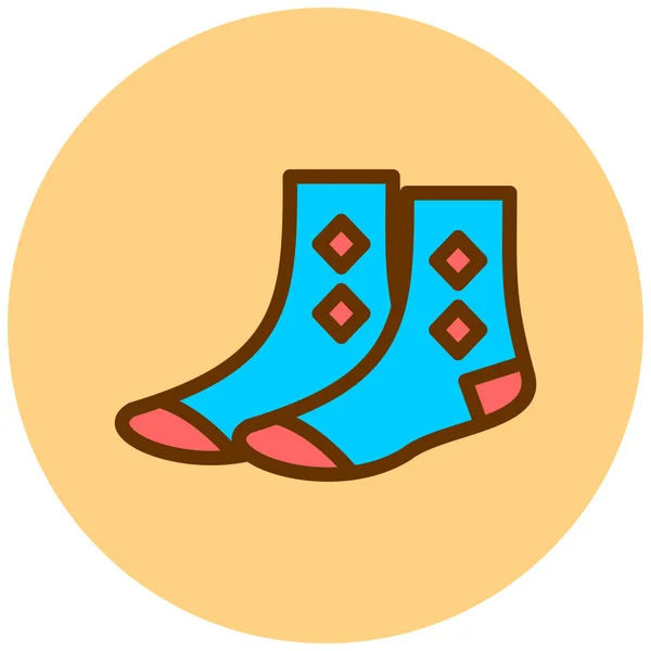 Calcetines Icono Web Ilustración Simple — Vector de stock