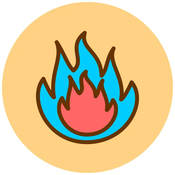 Fire Flame Vector Icon — Stock Vector