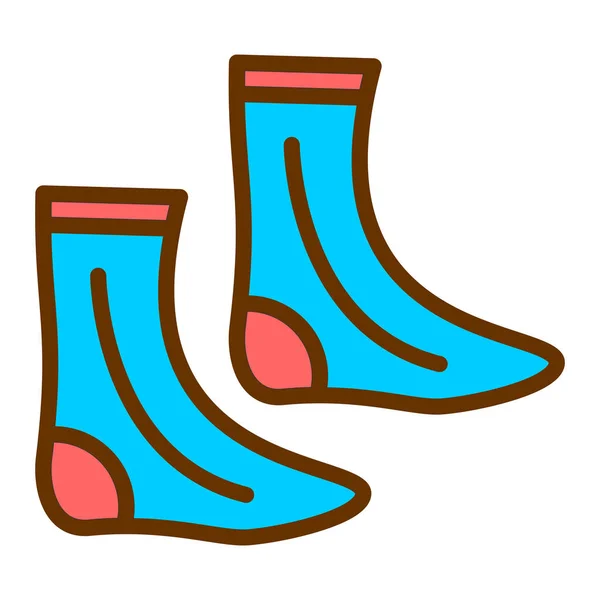 Vector Illustration Single Blue Yellow Boots — Vettoriale Stock