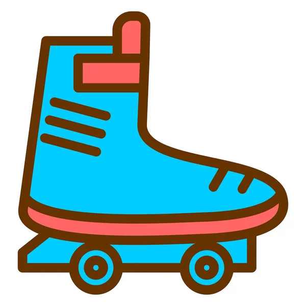 Skateboard Webová Ikona Jednoduchá Ilustrace — Stockový vektor