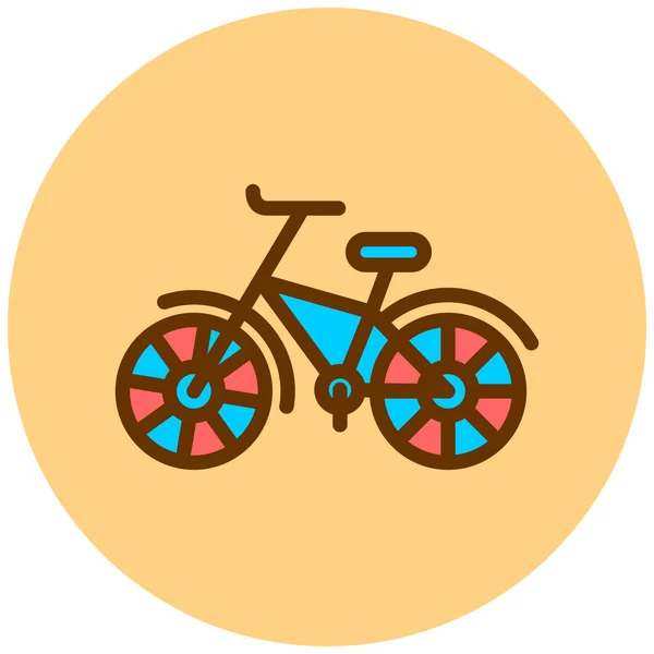 Bicikli Web Ikon Egyszerű Illusztráció — Stock Vector