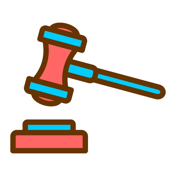 Gesetz Gericht Symbol Vektor Illustration — Stockvektor