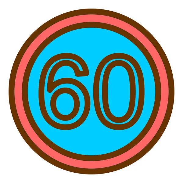 Yol işareti simgesinin vektör illüstrasyonu