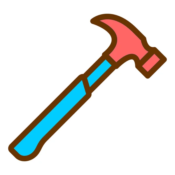 Hammer Web Symbol Einfache Illustration — Stockvektor