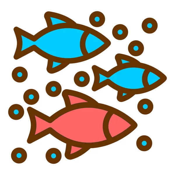 balık simgesi vektör illüstrasyonu