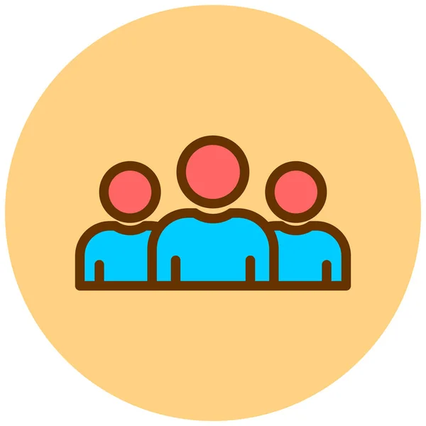 Group People Vector Icon — Stock Vector