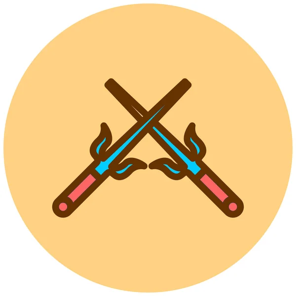 Crossed Swords Simple Design — Stock Vector