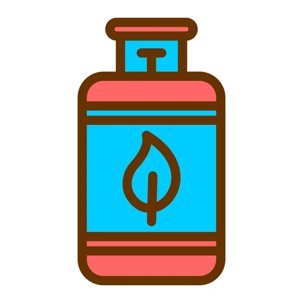 Gas Cylinder Web Icon Simple Illustration — Stock Vector