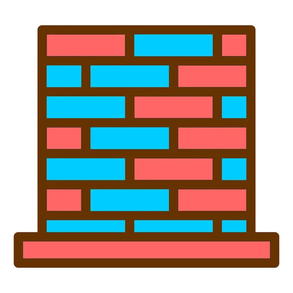 Brick Building Simple Design — Stock Vector