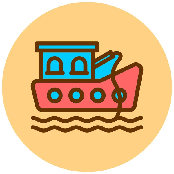 Schip Web Icoon Eenvoudige Illustratie — Stockvector