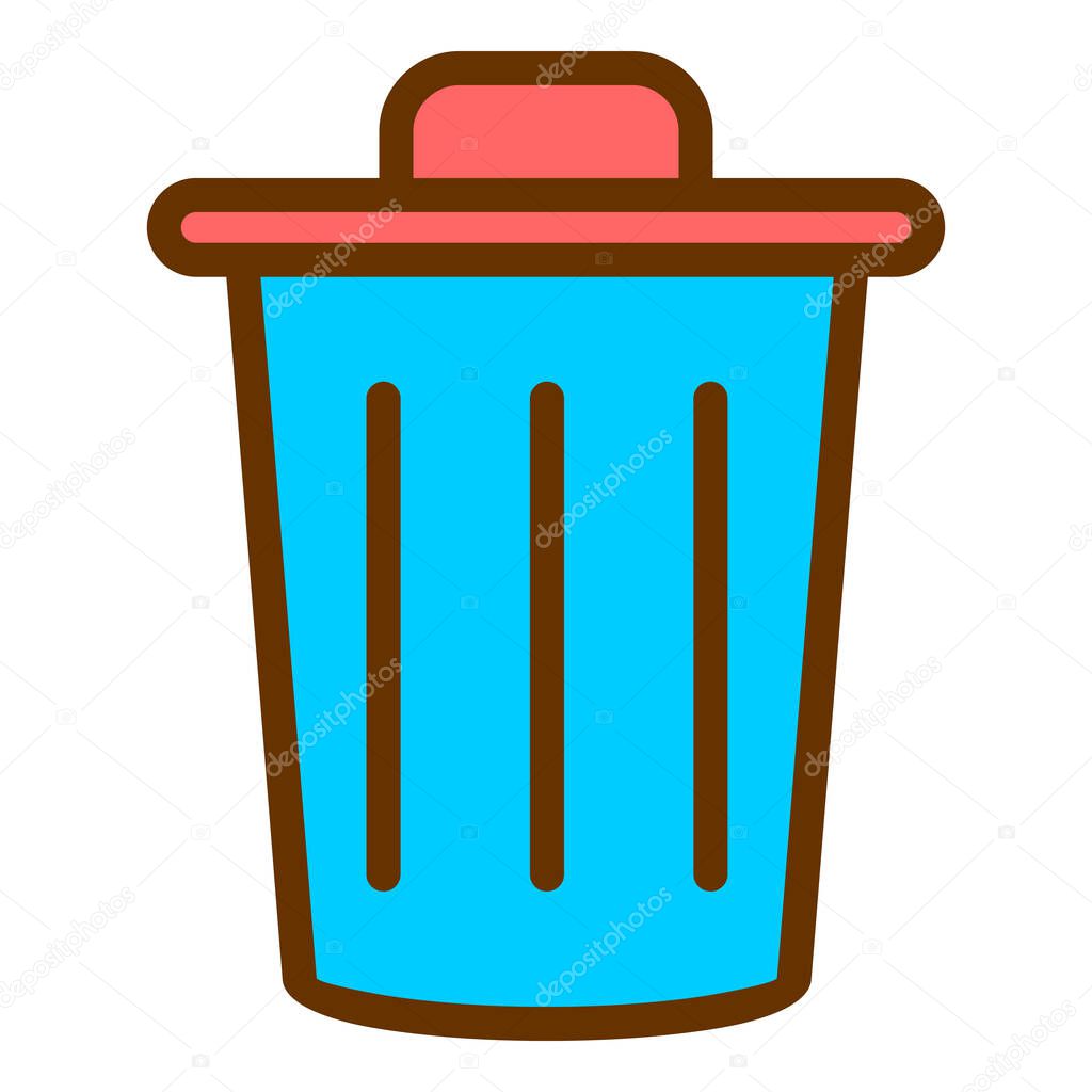 Cubo Basura Diseno Simple Vector de stock por MuhammadAtiq 582810608
