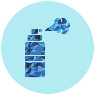 Bir yay ile tek bir mavi ve beyaz ikonun vektör çizimi