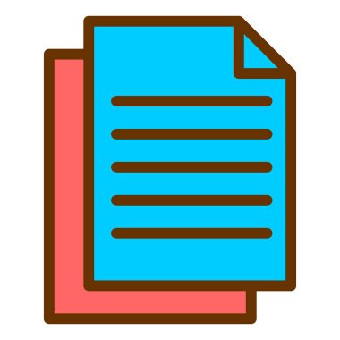 belge web simgesi vektör illüstrasyonu 