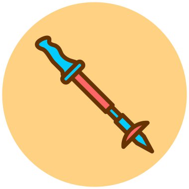 Kılıç. Web simgesi basit illüstrasyon