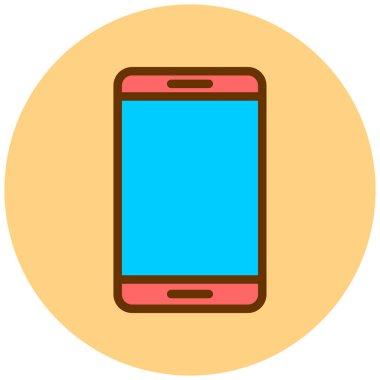 Cep telefonu. Web simgesi basit illüstrasyon