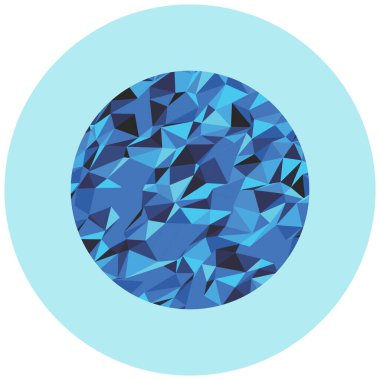 Mavi ve beyaz bir elmasın vektör illüstrasyonu