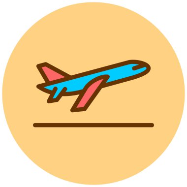 Uçak. Web simgesi basit illüstrasyon