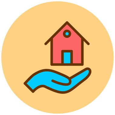 Gayrimenkul vektör simgesi modern basit tasarım