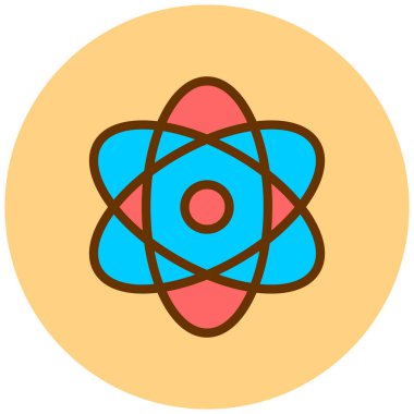 atom. Web simgesi basit illüstrasyon