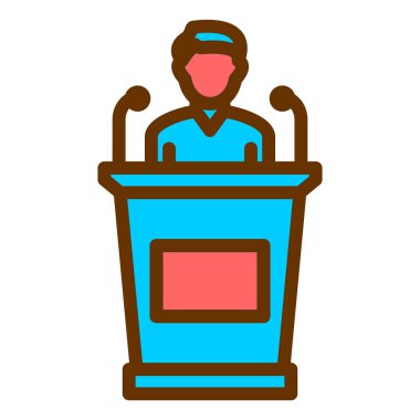 Podyum. Web simgesi basit illüstrasyon