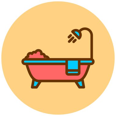 Küvet. Web simgesi basit tasarım