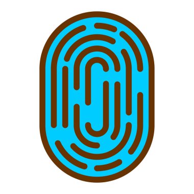 Web ve mobil uygulama tasarımınız için beyaz arkaplanda izole edilmiş parmak izi ikonu vektörü, kilit logosu konsepti