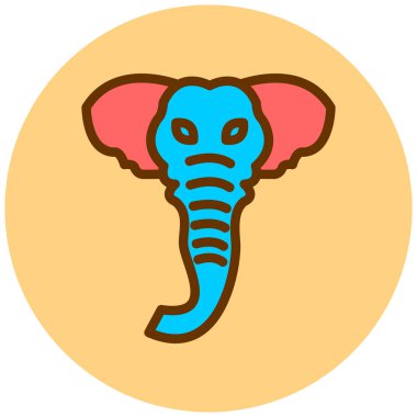 Fil. Web simgesi basit illüstrasyon