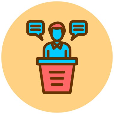 Konuş. Web simgesi basit illüstrasyon