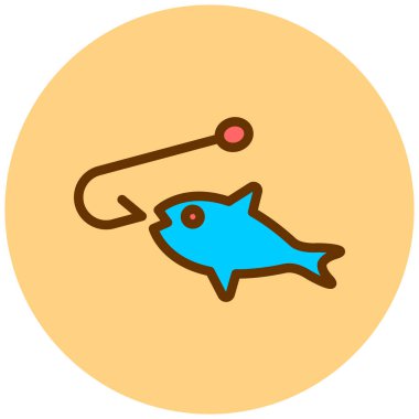 Balık. Web simgesi basit illüstrasyon