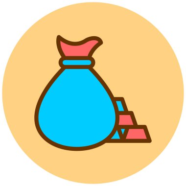 Para çantası. Basit resimleme