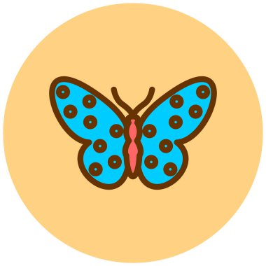 Kelebek. Web simgesi basit illüstrasyon