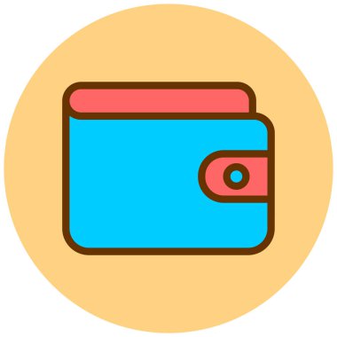 Cüzdan Düz Vektör Simgesi