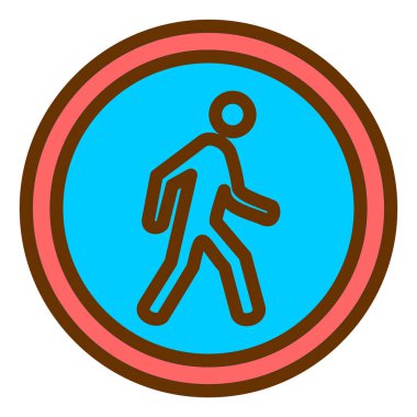 Yol simgesi, vektör illüstrasyonu