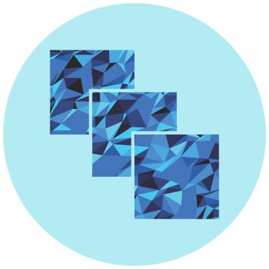 Mavi ve beyaz üçgenli soyut geometrik arkaplan