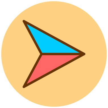 Ok. Web simgesi basit illüstrasyon