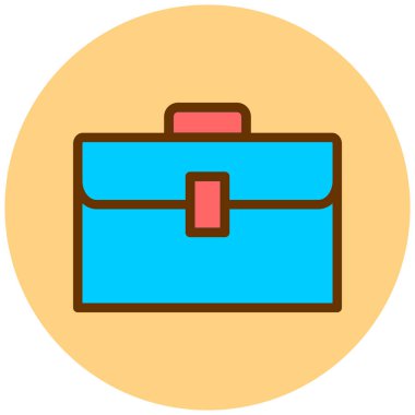 Çanta. Web simgesi basit illüstrasyon